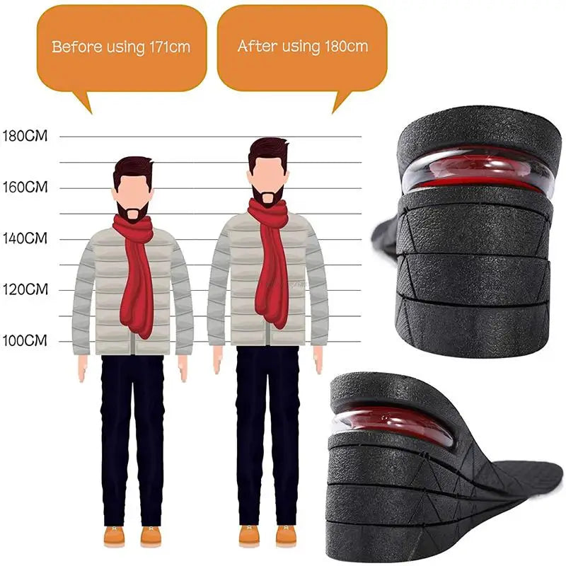 Height Increase Insole Invisible Heightening Template Air Cushion Shoe Inserts Variable Height Insoles Adjustable Foot Pad