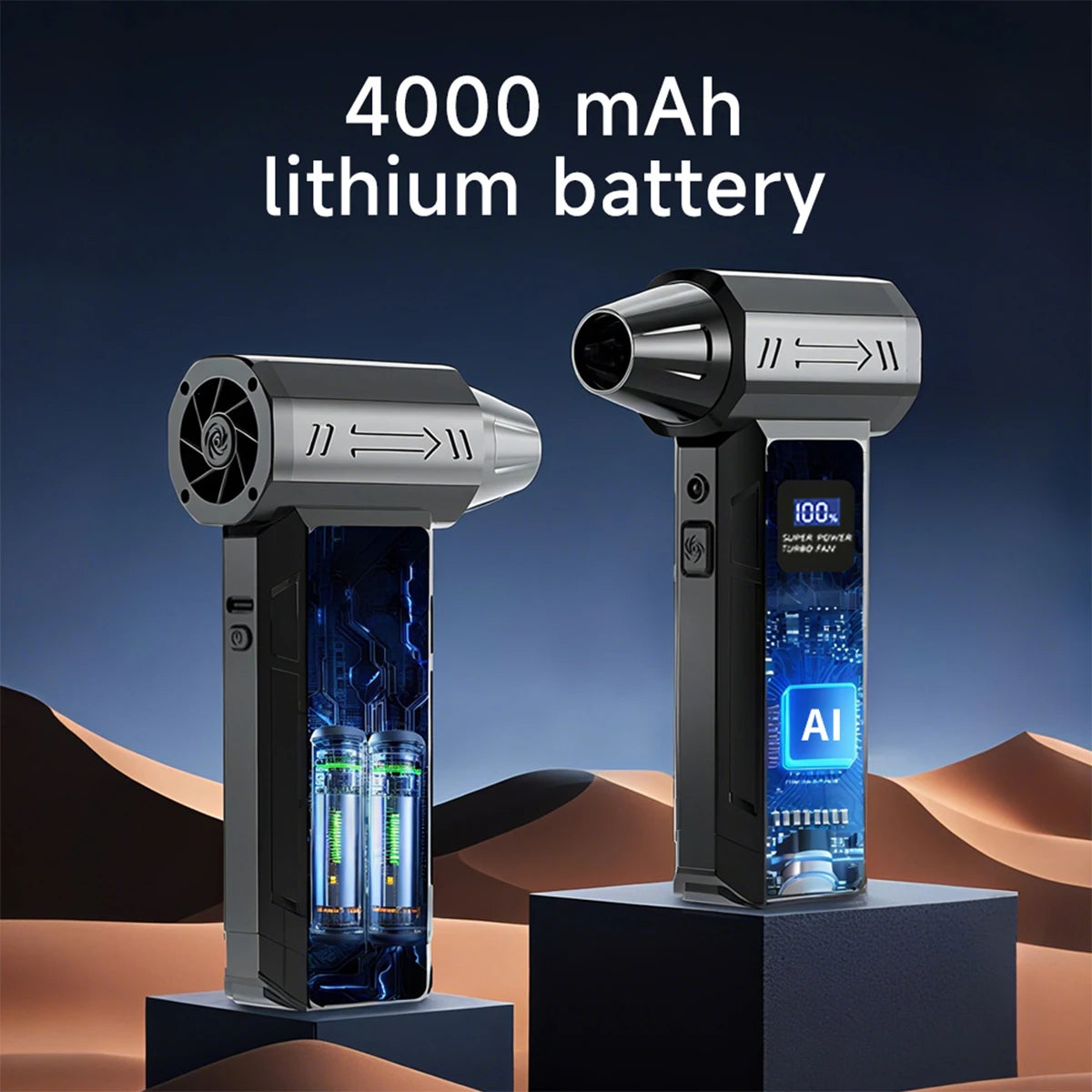 M4Pro Turbo Jet Blower - 52m/s Hurricane Wind w/ 99,000 RPM Brushless Motor | 8000mAh IP54 Dustproof (Souffleur Air Puissant)