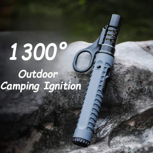 1300° Outdoor Camping Ignition Portable Lighting Gun Stove Accessories Camping Barbecue Flamethrower Inflatable Igniter