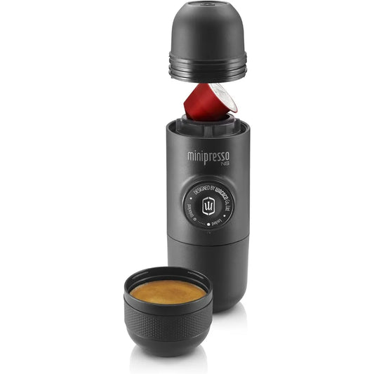 Portable Espresso Machine, Compatible Original NS Capsules, Travel Coffee Maker, Manually Operated from Piston Action