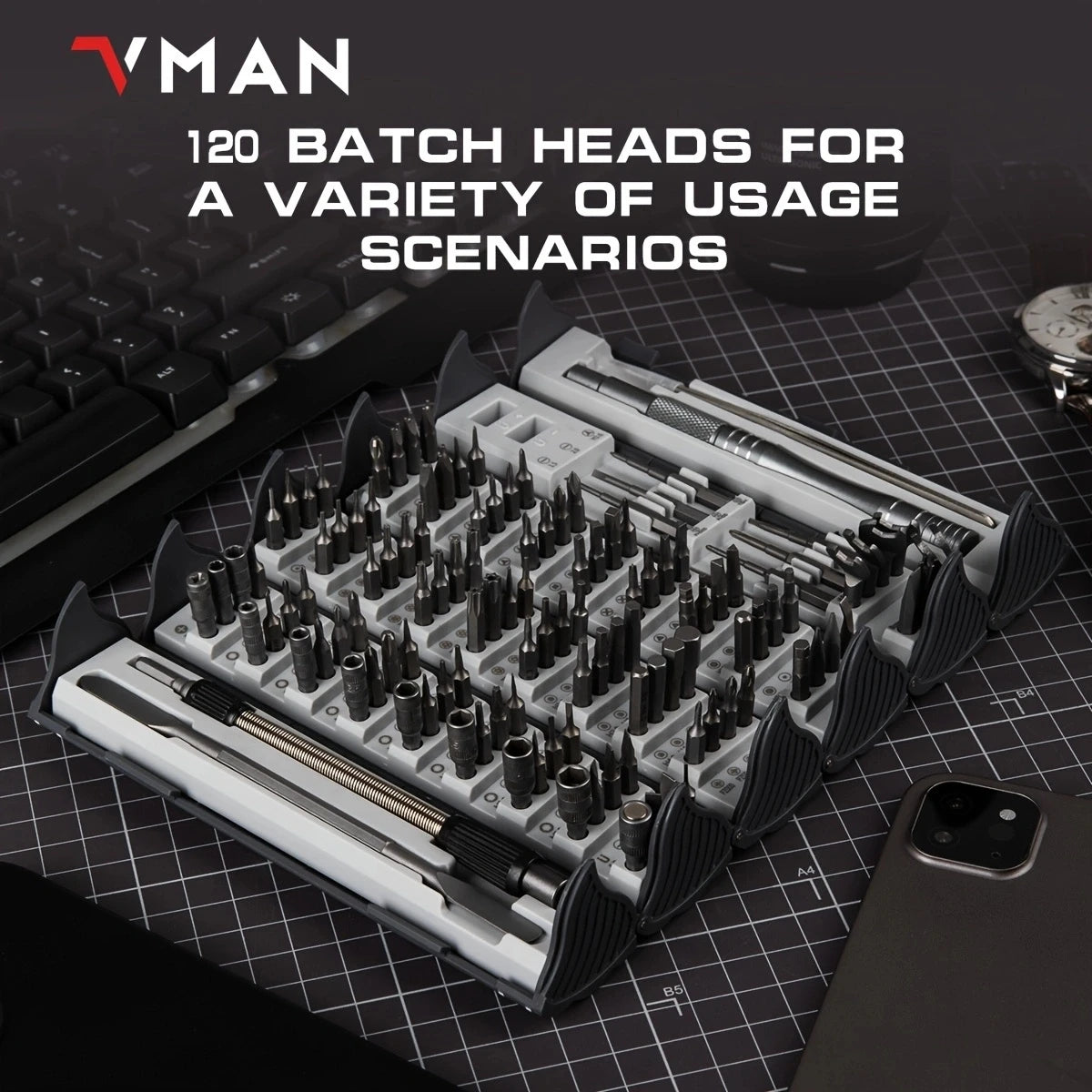 128 In 1 Precision Screwdriver Set,Professional Magnetic Repair Tool Kit For Computer,Laptop,Macbook,Game Console,Men Tools Gift
