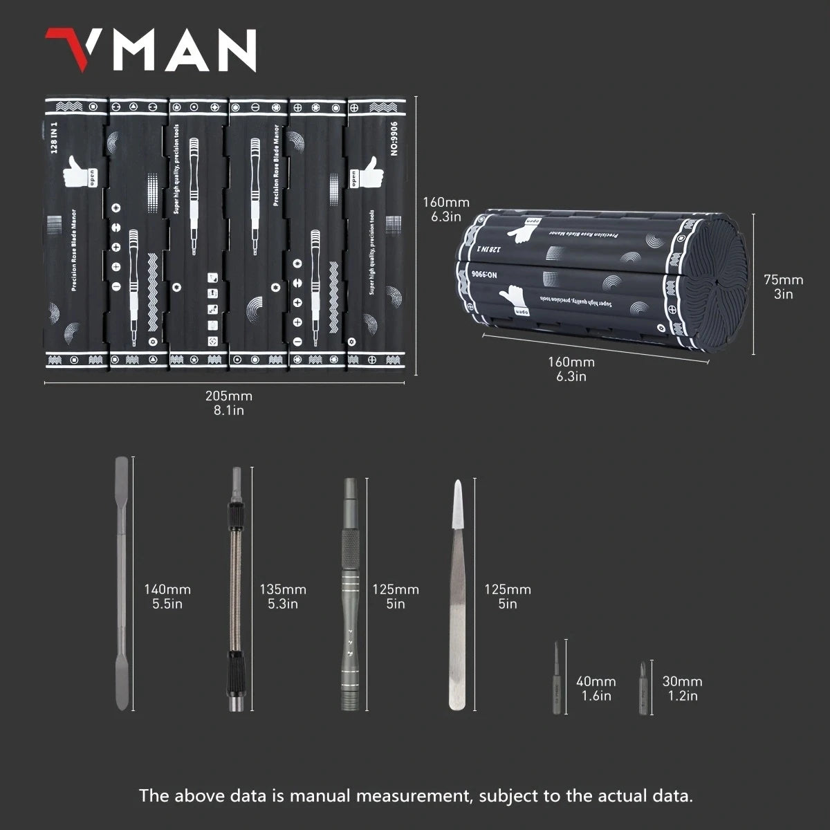 128 In 1 Precision Screwdriver Set,Professional Magnetic Repair Tool Kit For Computer,Laptop,Macbook,Game Console,Men Tools Gift