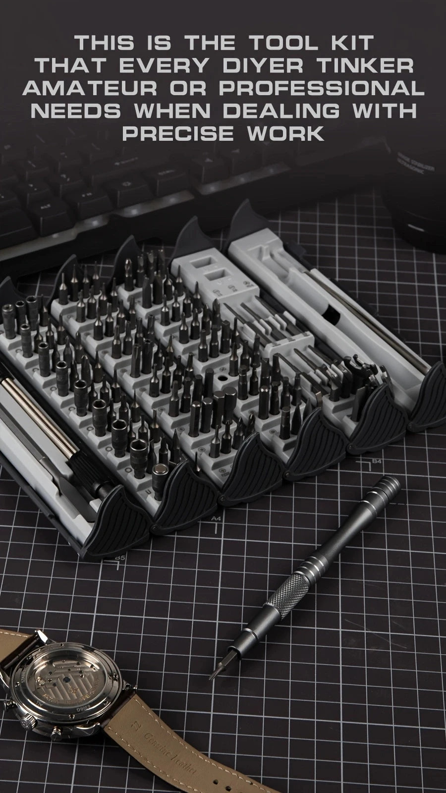 128 In 1 Precision Screwdriver Set,Professional Magnetic Repair Tool Kit For Computer,Laptop,Macbook,Game Console,Men Tools Gift