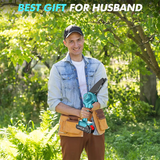 SeeSii Electric Power 6-inch Hand Chainsaw | Hand Chainsaw for Garden, Trees, Trimming Woods, Cutting and a Best Gifts!