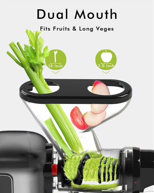 SiFENE Compact Cold Press Juicer | Single-Serve Slow Masticating Juicer, Easy to Clean, Anti-Clog, Quiet Motor, Home Improvement.