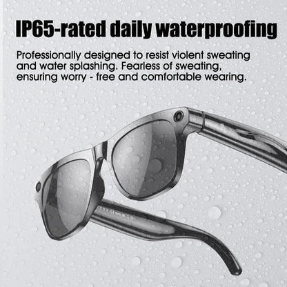 AI Smart Glasses: Photochromic 4K Multifunction Camera Bluetooth Call Voice Assistant Music Player Translate Glasses