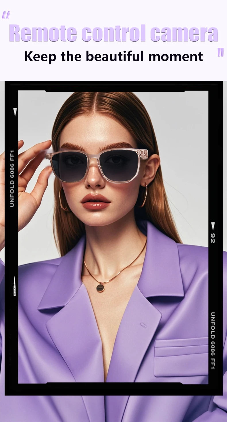 GS03 Upper Smart Glasses - Camera,  Video Recording, Bluetooth, Call, Voice Translation, AI Assistant
