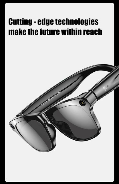 AI Smart Glasses: Photochromic 4K Multifunction Camera Bluetooth Call Voice Assistant Music Player Translate Glasses