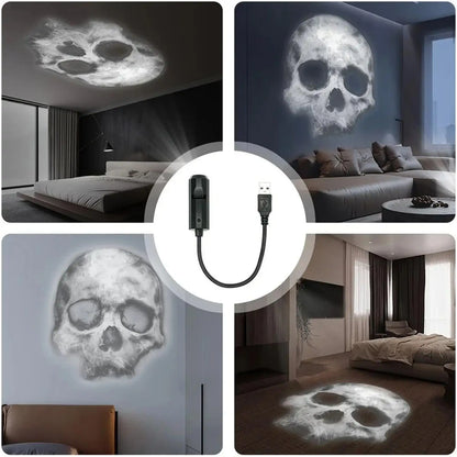 Halloween USB  Micro Projector - 360 Degree Rotating Stick - Halloween Light Decoration For Any Surface.