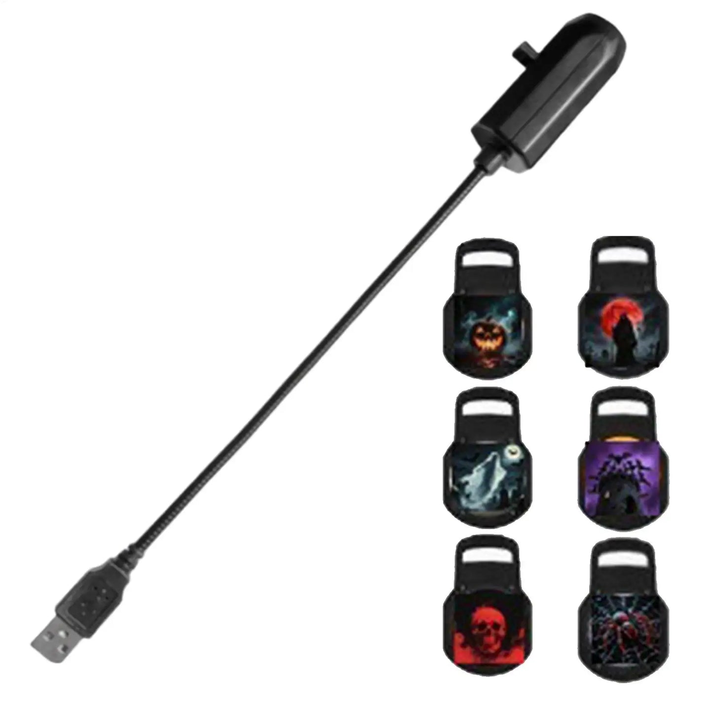 Halloween USB  Micro Projector - 360 Degree Rotating Stick - Halloween Light Decoration For Any Surface.