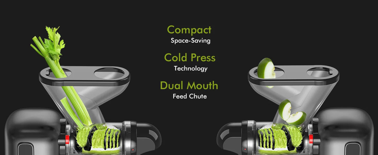SiFENE Compact Cold Press Juicer |  Single-Serve Slow Masticating Juicer, Easy to Clean, Anti-Clog, Quiet Motor, Home Improvement.
