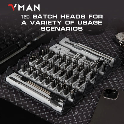 128 In 1 Precision Screwdriver Set,Professional Magnetic Repair Tool Kit For Computer,Laptop,Macbook,Game Console,Men Tools Gift