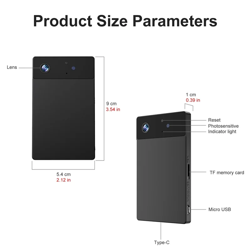 Mini Wireless HD 1080P Home Security Camera  - Night Vision, Private Monitoring, Wifi Camera