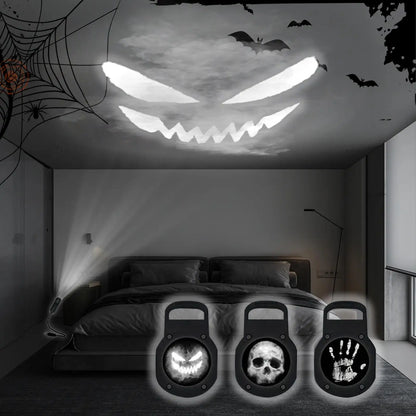 Halloween USB  Micro Projector - 360 Degree Rotating Stick - Halloween Light Decoration For Any Surface.