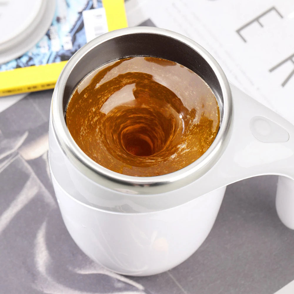 Automatic Stirring Cup Mug Rechargeable Portable Coffee Electric Stirring Stainless Steel Rotating Magnetic Home Drinking Tools