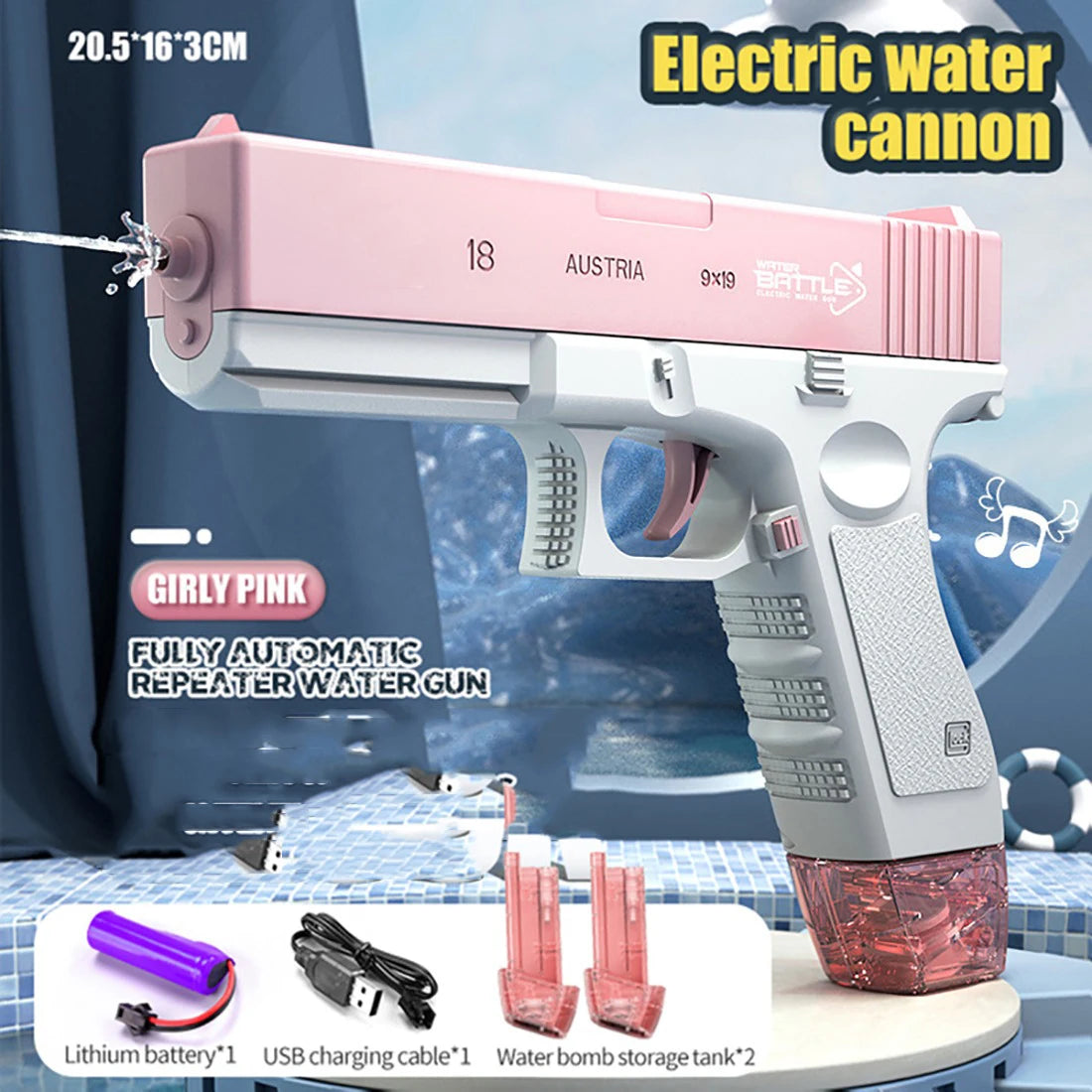 Electric Tatic Water Gun 🌊 Water Battle