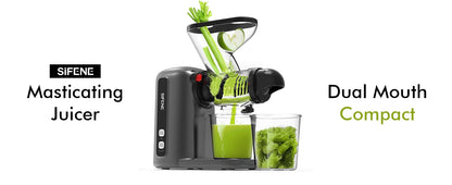 SiFENE Compact Cold Press Juicer |  Single-Serve Slow Masticating Juicer, Easy to Clean, Anti-Clog, Quiet Motor, Home Improvement.