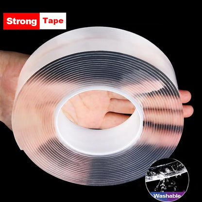 Nano Tape | Super Strong Double-Sided Adhesive Tape, Transparent, Reusable, Waterproof and Heat Resistance