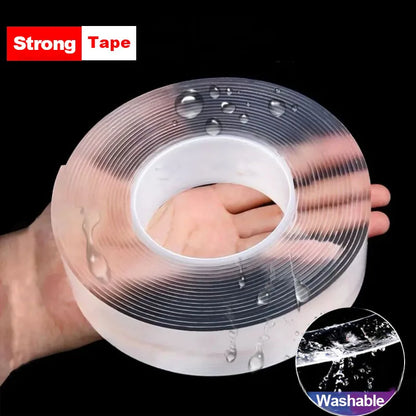 Nano Tape | Super Strong Double-Sided Adhesive Tape, Transparent, Reusable, Waterproof and Heat Resistance
