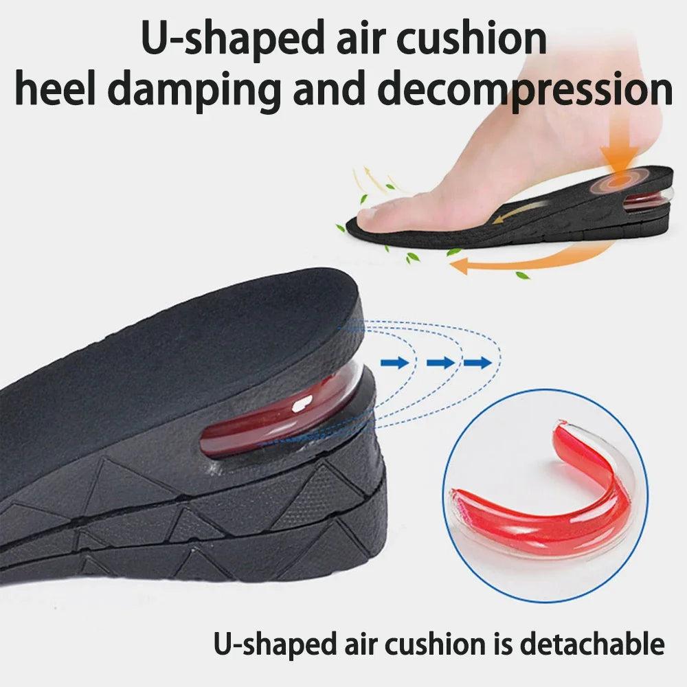Height Increase Insole Invisible Heightening Template Air Cushion Shoe Inserts Variable Height Insoles Adjustable Foot Pad