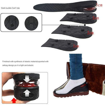 Height Increase Insole Invisible Heightening Template Air Cushion Shoe Inserts Variable Height Insoles Adjustable Foot Pad