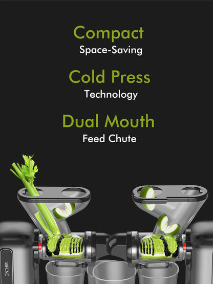 SiFENE Compact Cold Press Juicer |  Single-Serve Slow Masticating Juicer, Easy to Clean, Anti-Clog, Quiet Motor, Home Improvement.